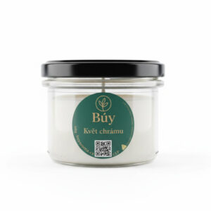 Květ chrámu- svíčka s kokosového vosku, vůně nag champa