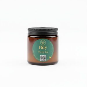 Tichý les- přírodní svíčka z kokosového vosku s vůní lesa ve skle