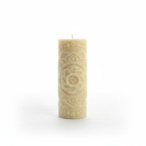 kokosová ornamentální svíčka s vůni vanilky