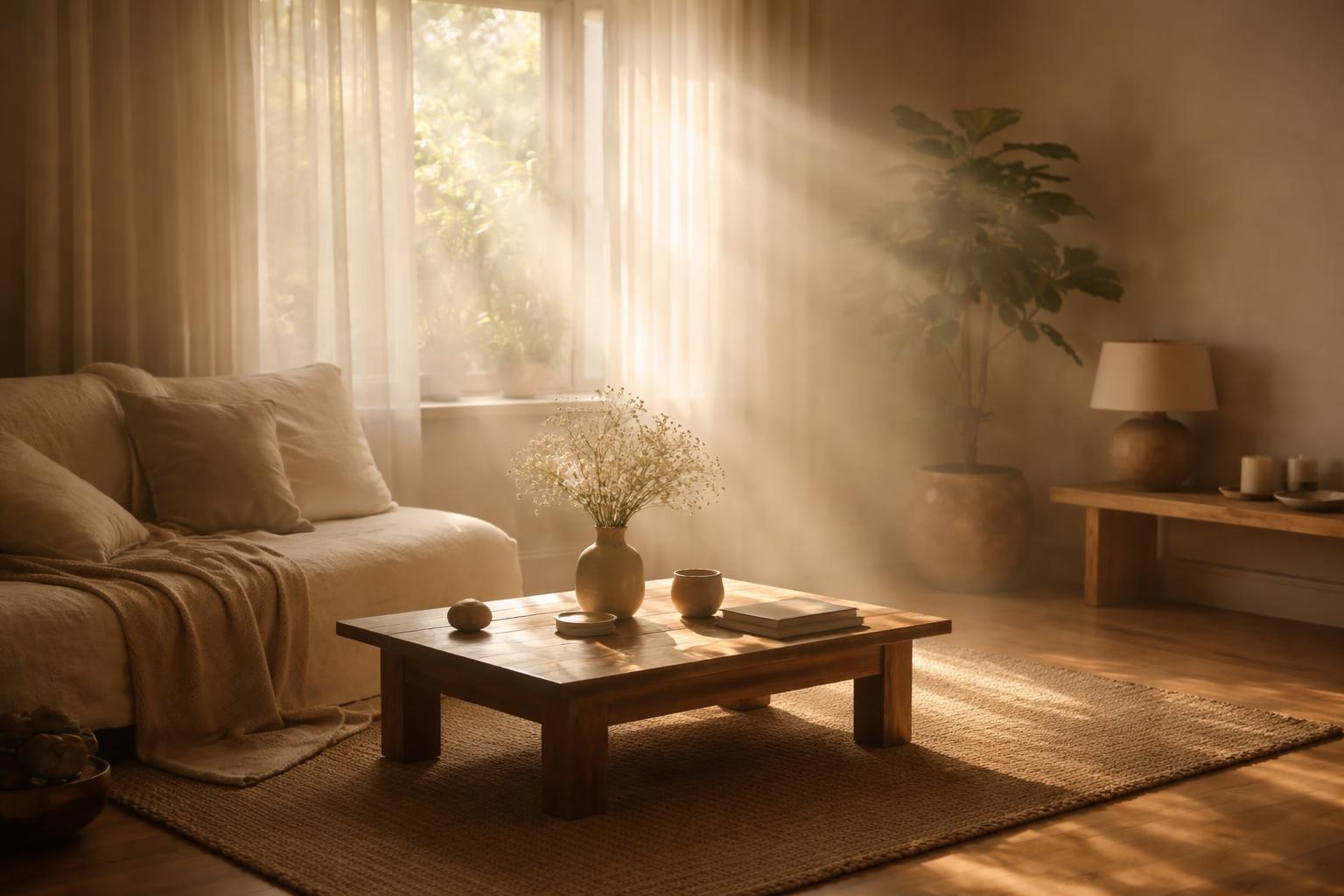 Jemná atmosféra interiéru symbolizující vnímání vůně a čichovou adaptaci